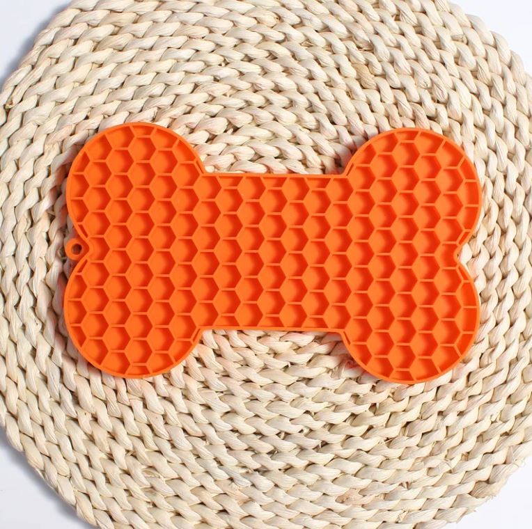 tapis de léchage en silicone pour chien - repas lent