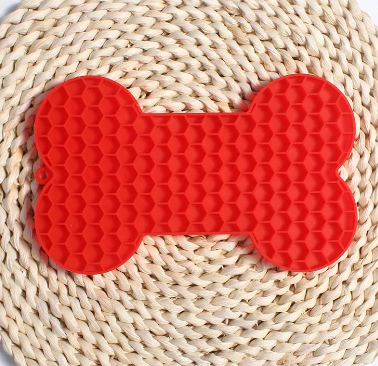 tapis de léchage en silicone pour chien - repas lent